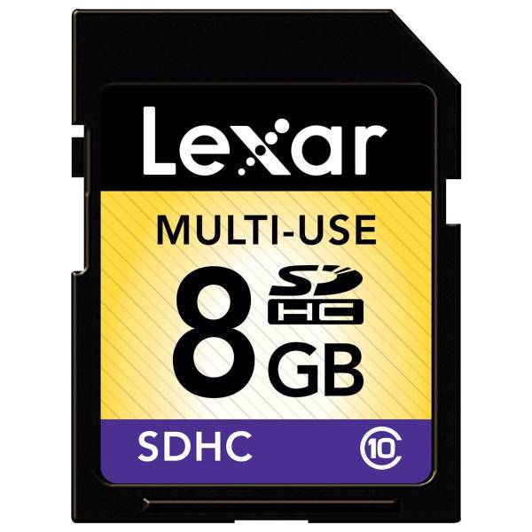 Lexar SDHC Card Multi Use 8GB Class 4، کارت حافظه اس دی اچ سی لکسار مولتی یوز 8 گیگابایت کلاس 4