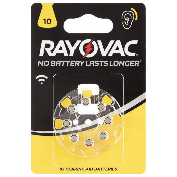 Rayovac PR70 Hearing Aid Battery Pack Of 8، باتری سمعک رایوواک مدل PR70 بسته 8 عددی
