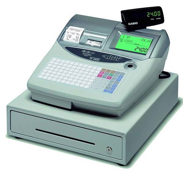 Casio TE-2400 Cash Register، صندوق فروشگاهی کاسیو TE-2400