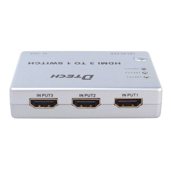 Dtech DT-7018 1x3 HDMI Switch، سوئیچ 1 به 3 HDMI دیتک مدل DT-7018