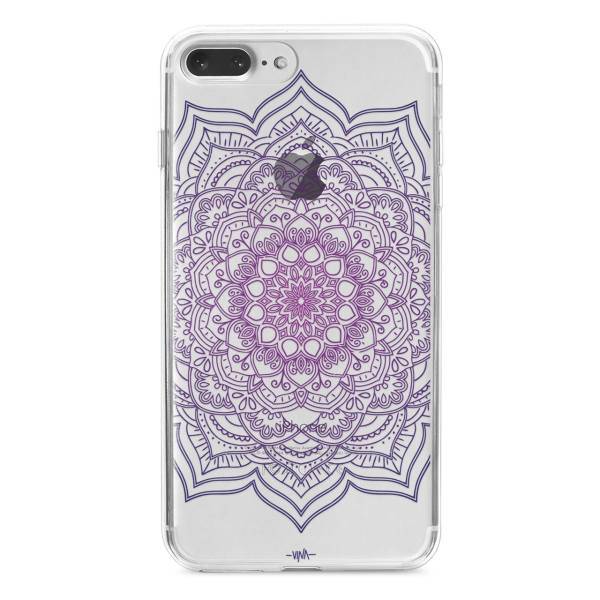 Purple flower mandala Case Cover For iPhone 7 plus/8 Plus، کاور ژله ای مدل Purple flower mandala مناسب برای گوشی موبایل آیفون 7 پلاس و 8 پلاس