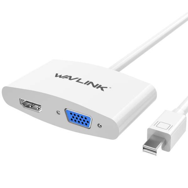 Wavlink WL-MDHV4 Mini DisplayPort to HDMI / VGA Converter، مبدل Mini DisplayPort به HDMI / VGA ویولینک مدل WL-MDHV4
