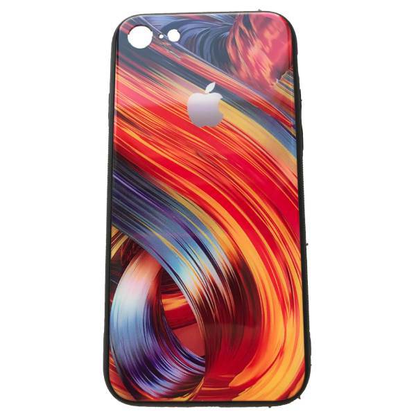 Fire Glass Cover For iPhone 7، کاور پشت شیشه ای طرحدار ابر و باد مدل Fire مناسب برای گوشی موبایل آیفون 7