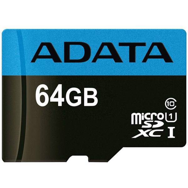 Adata Premier UHS-I U1 Class 10 85MBps microSDXC - 64GB، کارت حافظه‌ microSDXC ای دیتا مدل Premier کلاس 10 استاندارد UHS-I U1 سرعت 85MBps ظرفیت 64 گیگابایت