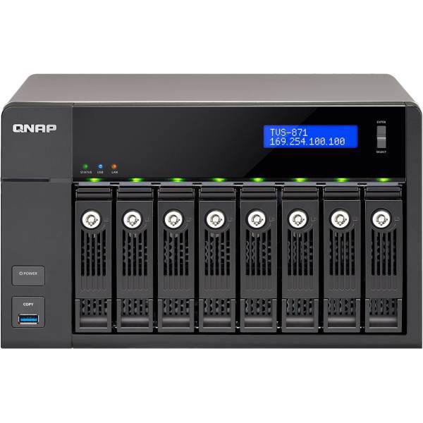QNAP TVS-871-i7-16G 8 Bay NASiskless، ذخیره ساز تحت شبکه 8Bayکیونپ مدل TVS-871-i7-16G