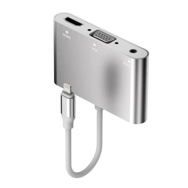 P32 Lightning To HDMI / VGA / Audio Adapter، مبدل Lightning به HDMI وVGA مدل P32
