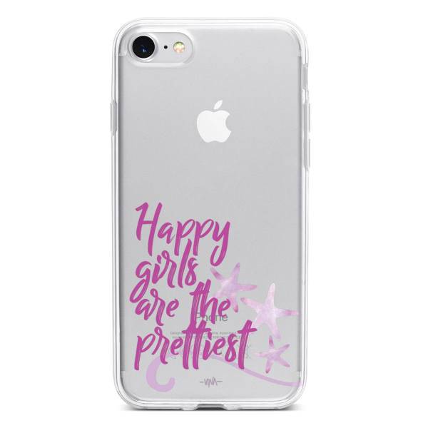Happy Girls Are The Prettiest Case Cover For iPhone 7 /8، کاور ژله ای وینا مدل Happy Girls Are The Prettiest مناسب برای گوشی موبایل آیفون 7 و 8