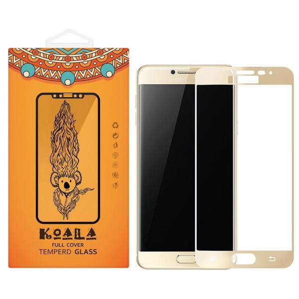 KOALA Full Cover Glass Screen Protector For Samsung Galaxy C7، محافظ صفحه نمایش شیشه ای کوالا مدل Full Cover مناسب برای گوشی موبایل سامسونگ Galaxy C7