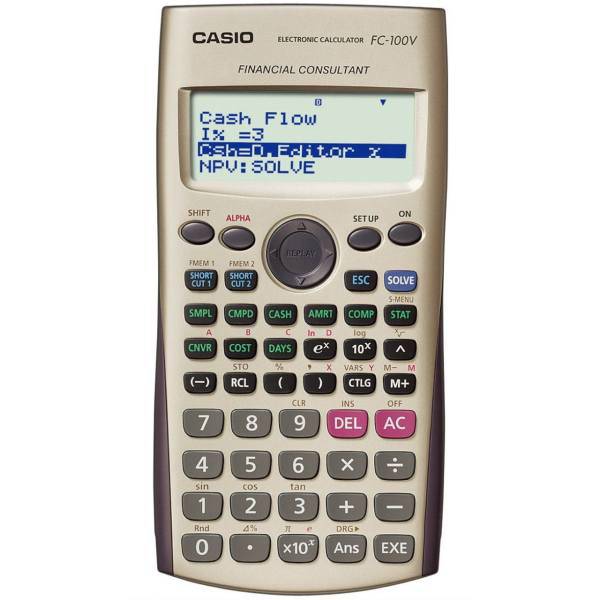 Casio FC-100 V Calculator، ماشین حساب کاسیو مدل FC 100-V