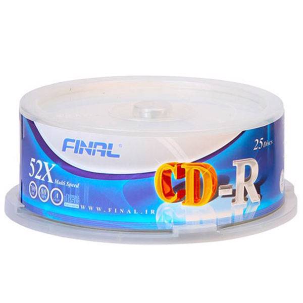 Final CD-R Pack of 25، سی دی خام فینال بسته 25 عددی