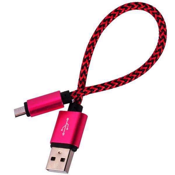 Nylon USB To microUSB Cable 20cm، کابل تبدیل USB به MicroUSB مدل Nylon به طول 20 سانتی متر