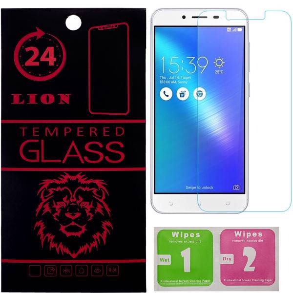 LION 2.5D Full Glass Screen Protector For Asus Zenfone 3 Max ZC553KL، محافظ صفحه نمایش شیشه ای لاین مدل 2.5D مناسب برای گوشی ایسوس Zenfone 3 Max ZC553KL