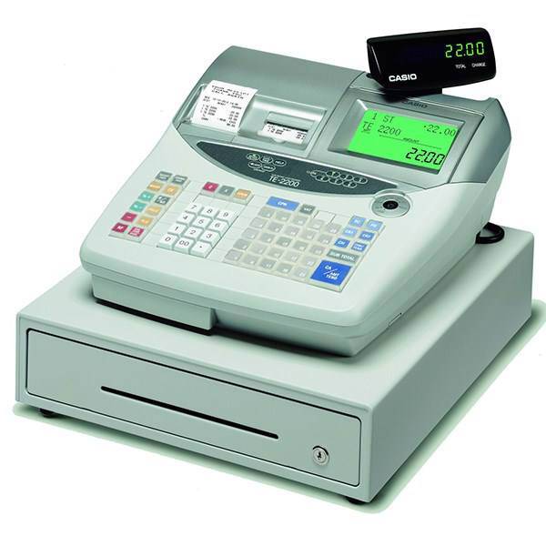 Casio TE-2200 Cash Register، صندوق فروشگاهی کاسیو TE-2200