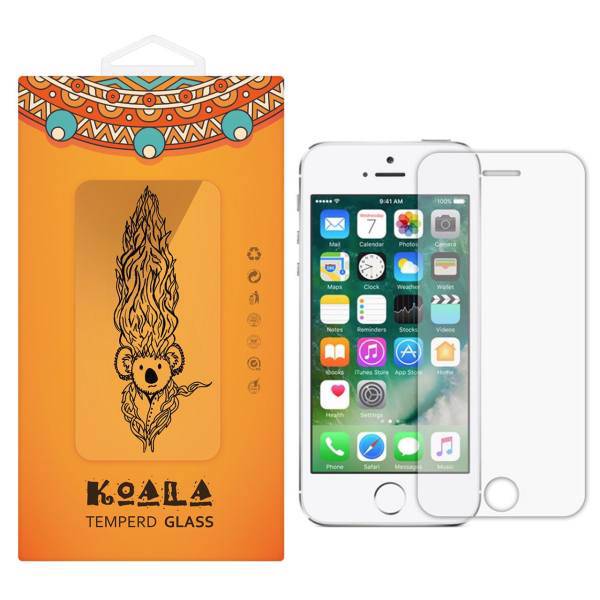 KOALA Tempered Glass Screen Protector For Apple iPhone 5/5S/SE، محافظ صفحه نمایش شیشه ای کوالا مدل Tempered مناسب برای گوشی موبایل اپل آیفون 5/5S/SE