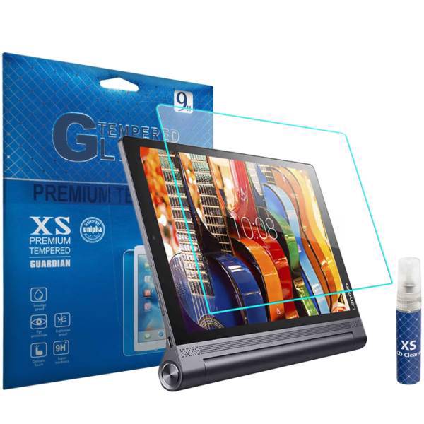 XS Tempered Glass Screen Protector For Lenovo Yoga Tab 3 Pro 10.0 With XS LCD Cleaner، محافظ صفحه نمایش شیشه ای ایکس اس مدل تمپرد مناسب برای تبلت لنوو10.0 Yoga Tab 3 Pro به همراه اسپری پاک کننده صفحه XS