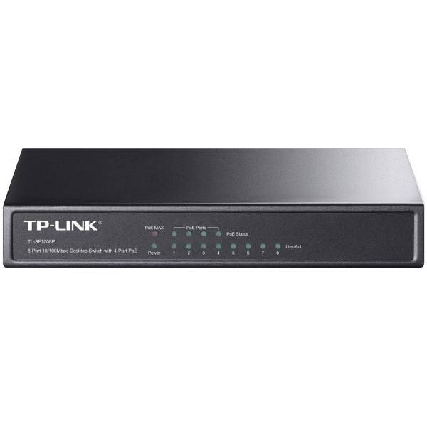 TP-LINK TL-SF1008P 8-Port 10/100M Desktop PoE Switch، سوئیچ 8 پورت تی پی-لینک TL-SF1008P