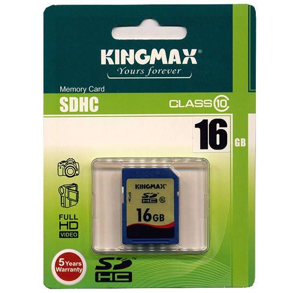 Kingmax Class 10 SDHC- 16GB، کارت حافظه SDHC کینگ مکس کلاس 10 ظرفیت 16 گیگابایت