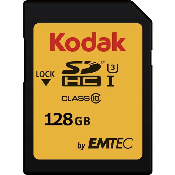 Emtec Kodak UHS-I U3 Class 10 95MBps 650X SDXC - 128GB، کارت حافظه SDXC امتک کداک کلاس 10 استاندارد UHS-I U3 سرعت 95MBps 650X ظرفیت 128 گیگابایت