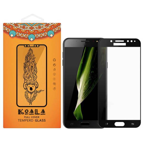 KOALA Full Cover Glass Screen Protector For Samsung Galaxy C8، محافظ صفحه نمایش شیشه ای کوالا مدل Full Cover مناسب برای گوشی موبایل سامسونگ Galaxy C8