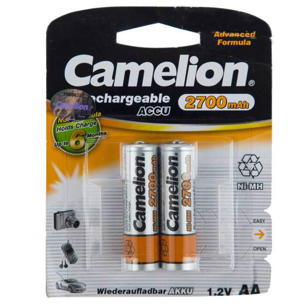 Camelion Rechargable ACCU AA Battery Pack Of 2، باتری قلمی قابل شارژ کملیون مدل ACCU بسته 2 عددی