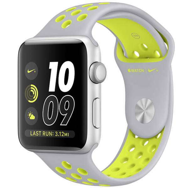 Apple Watch Series 2 Nike Plus 42mm Silver with Silver Volt Band، ساعت هوشمند اپل واچ سری 2 مدل Nike Plus 42mm Silver with Silver Volt Band
