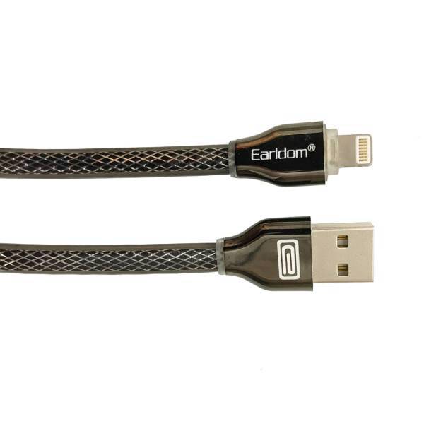 Earldom Black -01A USB To Lightning Cable 1m، کابل تبدیل USB به لایتنینگ ارلدام مدل Black -01A به طول 1 متر
