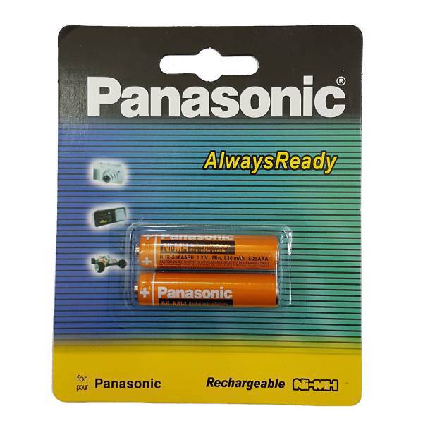 Panasonic HHR-83AAABU AAA Rechargeable Batteryack Of 2، باتری نیم قلمی قابل شارژ پاناسونیک مدل HHR-83AAABU - بسته 2 عددی