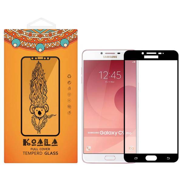 KOALA Full Cover Glass Screen Protector For Samsung Galaxy C9 Pro، محافظ صفحه نمایش شیشه ای کوالا مدل Full Cover مناسب برای گوشی موبایل سامسونگ Galaxy C9 Pro