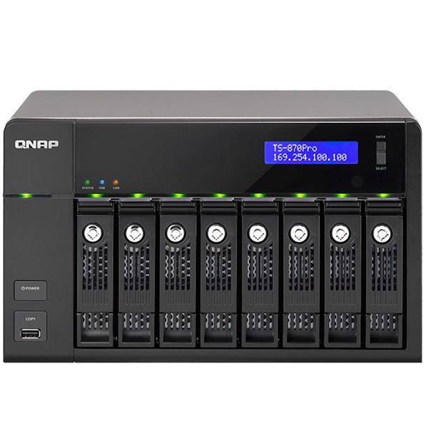 Qnap TS-870 Pro NASiskless، ذخیره‌ساز تحت شبکه کیونپ مدل TS-870 Pro بدون هارددیسک