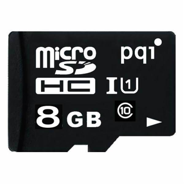 Pqi UHS-I U1 Class 10 85MBps microSDHC With Adapter - 8GB، کارت حافظه microSDHC پی کیو آی کلاس 10 استاندارد UHS-I U1 سرعت 85MBps همراه با آداپتور SD ظرفیت 8 گیگابایت