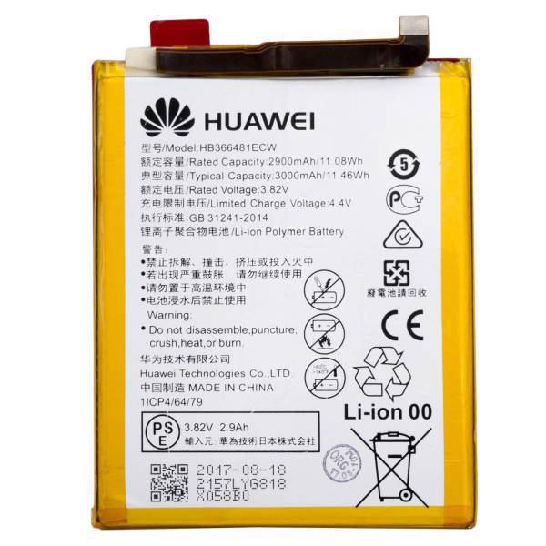 Huawei HB366481ECW 3000mAh Cell Mobile Phone Battery For Huawei Honor 8/Honor 8 Lite، باتری موبایل هوآوی مدل HB366481ECW با ظرفیت 3000mAh مناسب برای گوشی موبایل هوآوی Honor 8/Honor 8 Lite