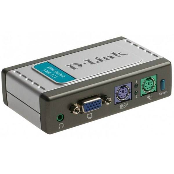 D-Link KVM-121 2-Port KVM Switch with Audio Support، سوییچ 2 پورت KVM همراه با پشتیبانی از صدای دی-لینک مدل KVM-121