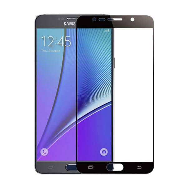 Tempered Full Cover Glass Screen Protector For Samsung Galaxy Note 5، محافظ صفحه نمایش شیشه ای تمپرد مدل Full Cover مناسب برای گوشی موبایل سامسونگ Galaxy Note 5