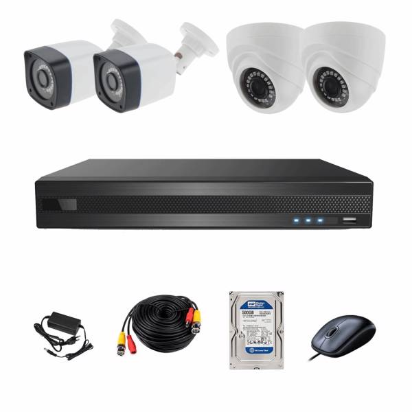 AHD Photon Retail Commercial And Residential Surveillance 4 Camera Network Video Recorder، سیستم امنیتی ای اچ دی فوتون کاربری مسکونی و فروشگاهی 4 دوربین