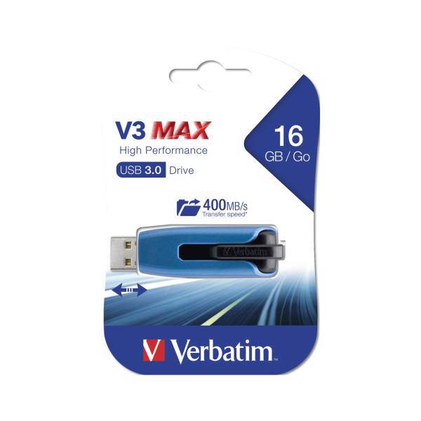 Verbatim Store n Go V3 MAX High Performance USB Drive 16GB، فلش مموری ورباتیم مدل Store n Go V3 Max ظرفیت 16 گیگابایت
