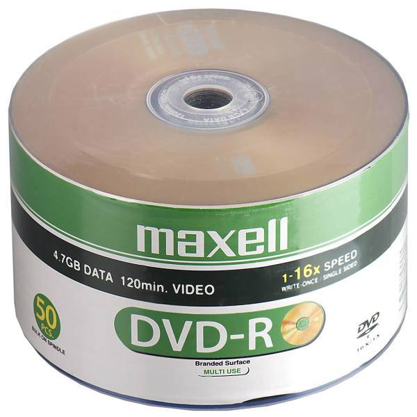 Maxell DVD-R - 50 Pack، دی وی دی خام مکسل پک 50 عددی