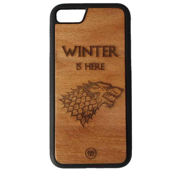 Mizancen Stark wood cover for iPhone 7/8، کاور چوبی میزانسن مدل Stark مناسب برای گوشی آیفون 7/8