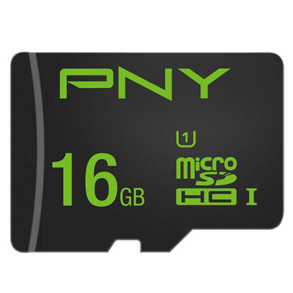 PNY U1 UHS-I Class 10 800MBps microSDHC Card With Adapter 16GB، کارت حافظه microSDHC پی ان وای مدل U1 کلاس 10 استاندارد UHS-I سرعت 80MBps ظرفیت 16 گیگابایت به همراه آداپتور SD