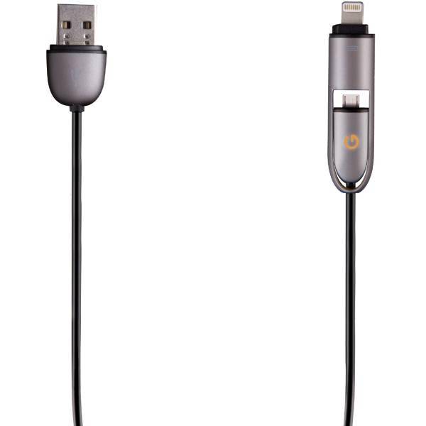 Energea Lumina USB To Lightning And microUSB Cable 1m، کابل تبدیل USB به لایتنینگ و microUSB انرجیا مدل Lumina به طول 1 متر