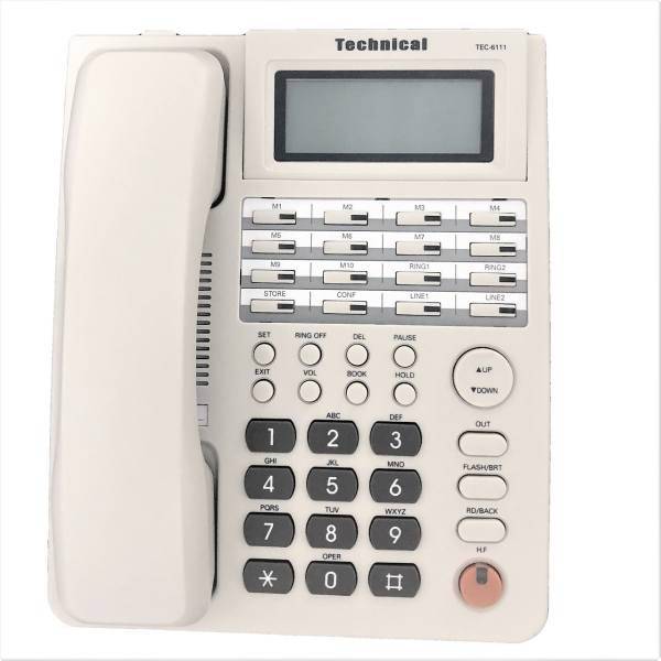 Technical TEC-6111 Phone 2Line، تلفن تکنیکال 2خط مدل TEC-6111