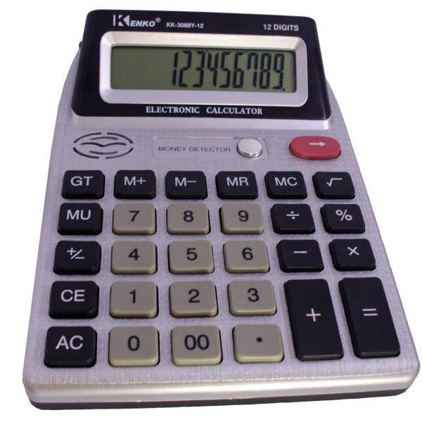 KK-3088Y-12 KENKO Calculator، ماشین حساب کنکو مدل KK-3088Y-12