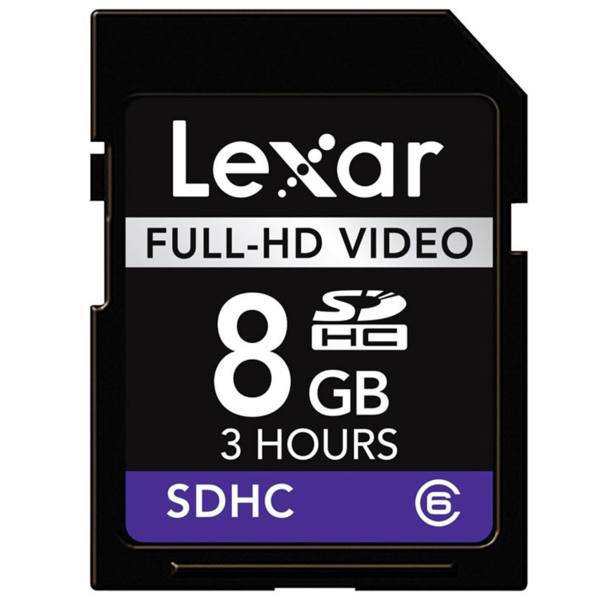 Lexar SDHC Card Full HD 8GB Class 6، کارت حافظه اس دی اچ سی لکسار فول اچ دی 8 گیگابایت کلاس 6