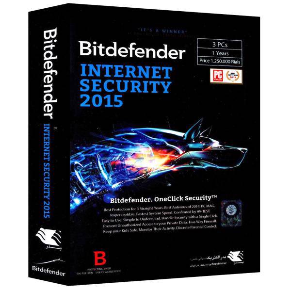 Bitdefender Internet Security 2015 - 3 PC - 1 Year، اینترنت سکیوریتی بیت دیفندر 2015 - سه کاربره - یک ساله