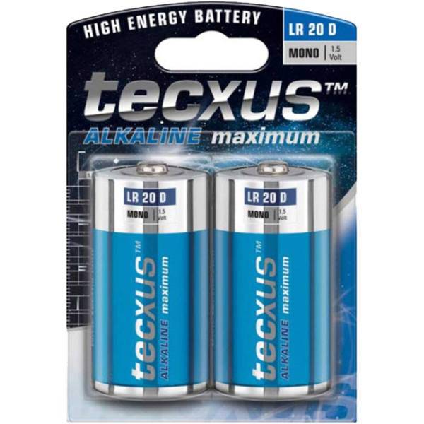 Tecxus Alkaline Maximum LR 20 D Batteryack Of 2، باتری سایز بزرگ تکساس مدل Alkaline Maximum - بسته 2 عددی