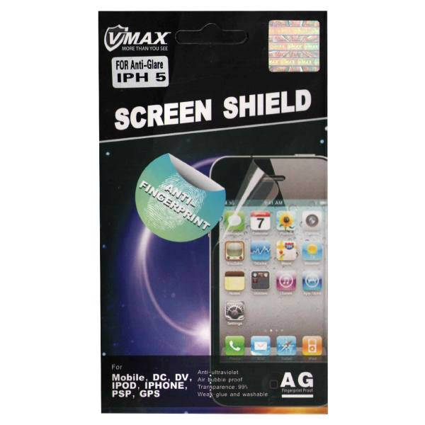 Vmax Screen Shield Glass Screen Protector For Apple iPhone 5، محافظ صفحه نمایش شیشه ای ویمکس مدل Screen Shield مناسب برای گوشی موبایل اپل iPhone 5