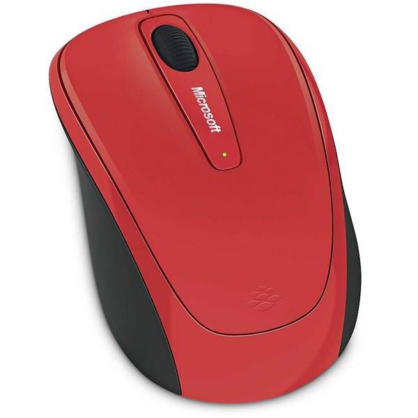 Microsoft Wireless Mobile Mouse 3500 Red، ماوس بی‌سیم مایکروسافت مدل وایرلس موبایل 3500 رنگ قرمز