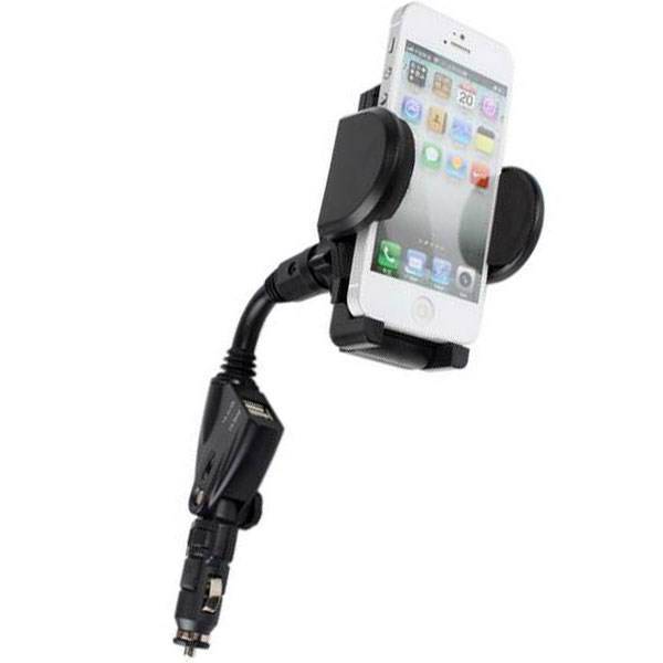 Car Charger Holder Power Mount 3.1 ZY-501، پایه نگهدارنده و شارژر موبایل پاور مونت 3.1 ZY-501