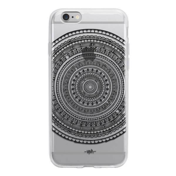 Black Mandala Case Cover For iPhone 6/6s، کاور ژله ای وینا مدل Black Mandala مناسب برای گوشی موبایل آیفون 6/6s