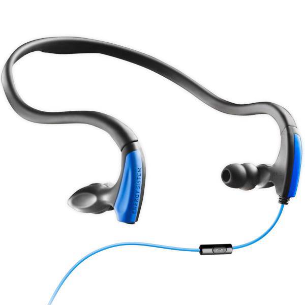 Energy Sistem Running Two Neon Blue Mic Headphones، هدفون تو گوشی انرژی سیستم مدل Running Two Neon Blue Mic