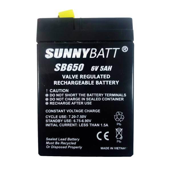 SunnyBatt SB650 6V 5Ah Battery، باتری 6 ولت 5 آمپر سانی بت مدل SB650